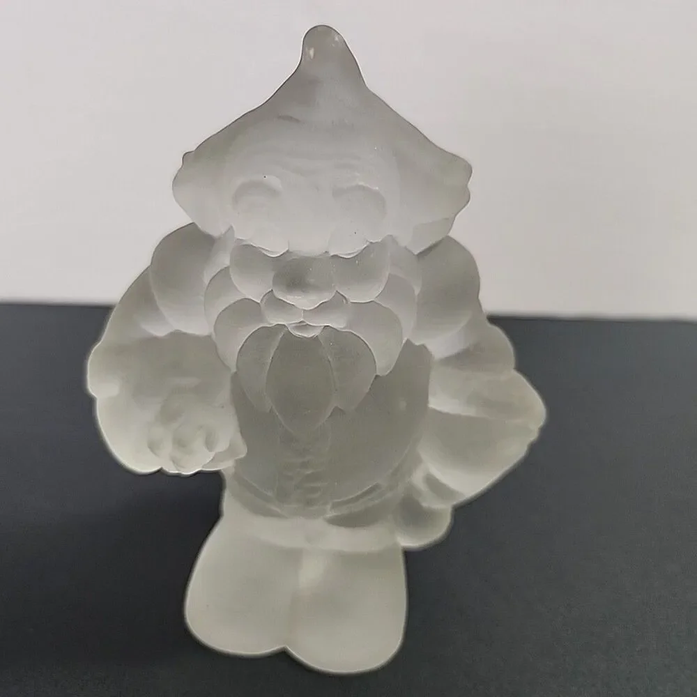 Vtg Frosted Santa Claus House Of Lloyd Christmas Figurine Paperweight Heavy